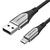 Vention Cotton Braided USB 2.0 A Male to Micro-B Male 3A Cable 1.5M Gray Aluminum Alloy Type