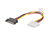 Lanberg CA-SAHD-10CU-0015 kabel SATA 0,15 m Molex (4-pin) SATA 15-pin Czarny, Czerwony, Żółty