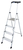 Krause 126528 ladder Trapladder Aluminium, Zwart