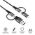 Trust 23573 cable USB 1 m USB 2.0 USB A/USB C USB C/Micro-USB A Negro
