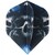 Totenkopf Dart Flights Skull, blau schwarz, No2, 3 Flights