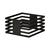 Zieher Buffetst. SQUARELINE, 24x24x13,5cm, schwarz, 18/10 massiver Edelstahl