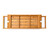 Relaxdays Badewannenablage ausziehbar aus Bambus H x B x T: 7 x 67,5 x 21 cm Badewannenbrett mit verstellbarer Breite für jede Badewanne Badewannentablett mit 2 Haltern Badewannenregal, natur