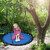 Relaxdays Nestschaukel, runde Hängeschaukel, für Kinder & Erwachsene, verstellbar, draußen, Ø: 120 cm, bis 100 kg, blau
