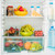 Relaxdays Kühlschrank Organizer, Lebensmittel Aufbewahrung, HBT: 10 x 38 x 21 cm, Kühlschrankbox mit Griff, transparent