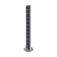 FlexiSlot® nútos torony „Slim” | kő hatású 1.830 mm acél ezüst, hasonló mint RAL 9006 400 mm nem