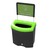 Mini Meridian Open Top Recycling Bin - 87 Litre-Heather Violet-Light Green