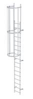 Einzügige Steigleiter mit Rückenschutz (Bau) Aluminium blank, 5,96m