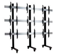 3x3 Mobile Videowall Universal Mobile Videowall Stand, Public display, 50 kg, 152.4 cm (60"), 139.7 cm (55"), 200 x 200 mm, 600 Signage Display Mounts