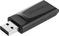 USB DRIVE 2.0 STORE N GO SLIDER 128GB BLACK 49328, 128 GB, 2.0, Slide, 8 g, Black USB-Flash-Laufwerke