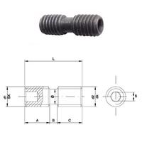 GRN Tools 990.RL6.20 Inbusbout met linkse en rechtse schroefdraad M6x20