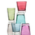LEONARDO Trinkglas VARIO Set aus 6 Wassergläsern, 6er Set, spülmaschinenfest, Vol. 280 ml grün, 018237