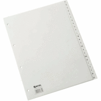 Plastikregister 1-24 A4 PP 24 Blatt grau