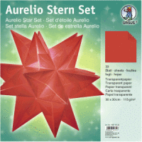 Faltblätter Aurelio Stern Transparentpapier 115g/qm 30x30cm 33 Blatt rot