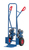 fetra® Treppenkarre Stahl, Schaufel 250 x 320 mm, Höhe 1300 mm, Lufträder und 5-Rad-Stern