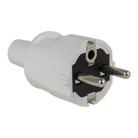 AS SCHWABE PVC-Schutzkontakt-Stecker (doppelter Schutzkontakt | 230V | 16A | IP20) - in weiß