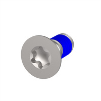 SCHROFF montagedelen voor robuuste componenten, verzonken schroef met schroefdraadborging, Torx, M4 x 10
