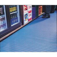 Floorline® Anti-microbial cushion tread PVC flooring Blue - 10m x 910mm roll