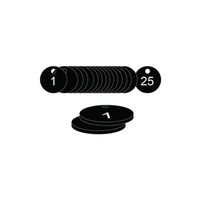 33mm Traffolyte valve marking tags - Black (1 to 25)