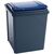 Coloured lid recycling bins, 50L blue