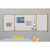 Industrial Ultrabrite triple panel whiteboards - closed board size 900 x 600mm