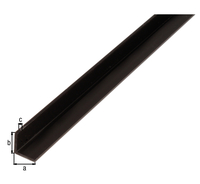 Winkelprofil, gleichsch., PVC schwarz, LxBxHxS 2000 x 20 x 20 x 1,5 mm