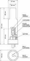Hohlkathodenlampen 37 mm 1.5&apos;&apos; Multi Element Lampen | Typ: Ca Mg