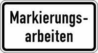 Verkehrszeichen VZ 2114 Markierungsarbeiten, 330 x 600, Rundform, RA 2