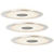 3er-Set LED Einbauleuchte PREMIUM LINE WHIRL, rund, Ø 15cm, 3x 6W 3000K 450lm, Alu gedreht/satiniert