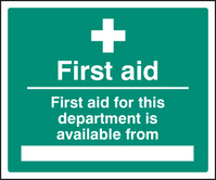 SPARTEX 26018H FIRST AID FOR DEPARTMENT AVAILABLE FROM (300X250MM) SE