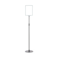 Info Stand / Promotional Display / Floorstanding Poster Stand "VZ" | grey similar to RAL 7035 A4