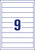 Ordner-Einsteckschilder, A4, 30 x 190 mm, 25 Bogen/225 Stück, weiß