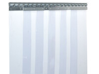 Foto 1 von PVC-Streifenvorhang, Lamellen 200 x 2 mm transparent, Höhe 2,50 m, Breite 1,95 m (1,40 m), verzinkt