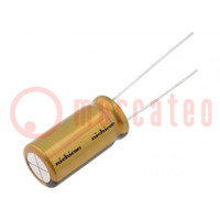Kondensator: elektrolytisch; THT; 220uF; 35VDC; Ø10x12,5mm; ±20%