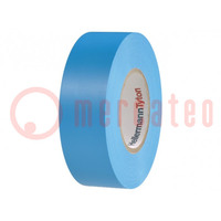 Tape: electro-isolatie; W: 19mm; L: 20m; Thk: 0,18mm; blauw; 300%