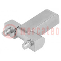 Hinge; Width: 61mm; zinc-plated steel; H: 55mm; with assembly stem