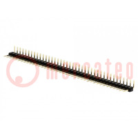 Pin header; pin; mannelijk; PIN: 40; hoek van 90 °; 2mm; THT; 1x40