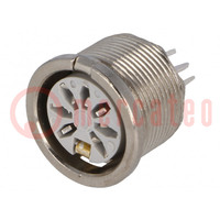 Connector: DIN; socket; female; PIN: 7; Layout: 270°; THT; 34V; 2A