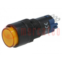 Switch: push-button; Pos: 2; SPDT; 0.5A/250VAC; 1A/24VDC; ON-(ON)