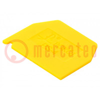Záró lemez; sárga; Szél: 1mm; poliamid; -25÷100°C; ZG-G2.5,ZG-G4