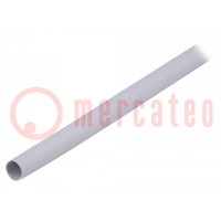Insulating tube; silicone; light grey; -30÷200°C; Øint: 10mm; L: 1m