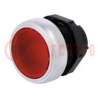 Switch: push-button; 22mm; Stabl.pos: 1; red; IP66; flat; Pos: 2