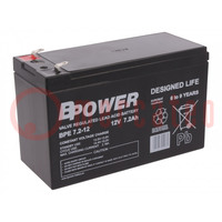 Batteria ric: acido-piombo; 12V; 7,2Ah; AGM; senza manutenzione