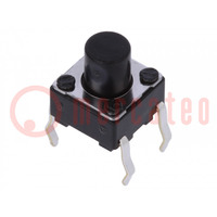 Microswitch TACT; SPST; Pos: 2; 0.05A/12VDC; THT; 1N; 6x6x3.5mm; 7mm