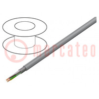 Cable; ELITRONIC® LIYCY; 6x0,5mm2; PVC; gris; 250V; CPR: Eca
