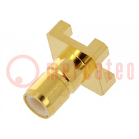 Socket; SMB; female; straight; SMT; on PCBs; PTFE; gold-plated