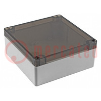 Enclosure: multipurpose; X: 140mm; Y: 140mm; Z: 60mm; 1554; grey; IP68