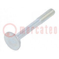 Screw; with double fins,with flange nut; M6x45; 1; Head: flat