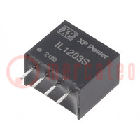 Converter: DC/DC; 2W; Uin: 12V; Uout: 3.3VDC; Iout: 400mA; SIP; THT; IL