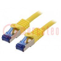 Patch cord; S/FTP; 6a; Line; Cu; LSZH; gelb; 0,5m; 26AWG; -20÷75°C